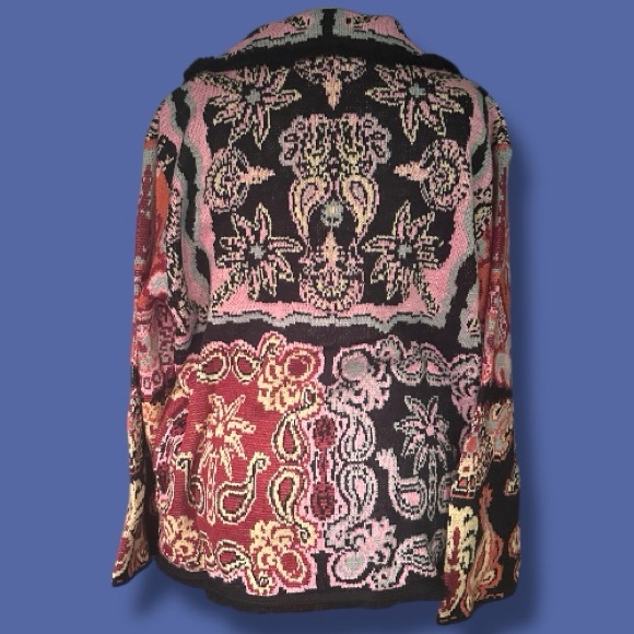 NWT FARM Rio Sweet Mermaids Black Knit Wool-Blend Blazer. Size Large π΄ - Picture 3 of 15